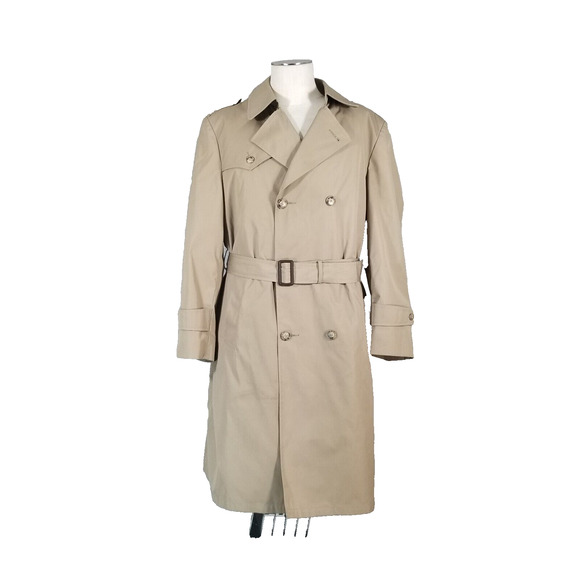 Botany 500 Trench Coat men's Medium Beige Rain Classic Lined - Picture 1 of 14